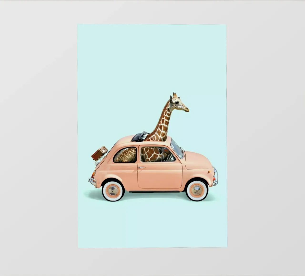 Giraffe Car pvc cover by Paul Fuentes Design