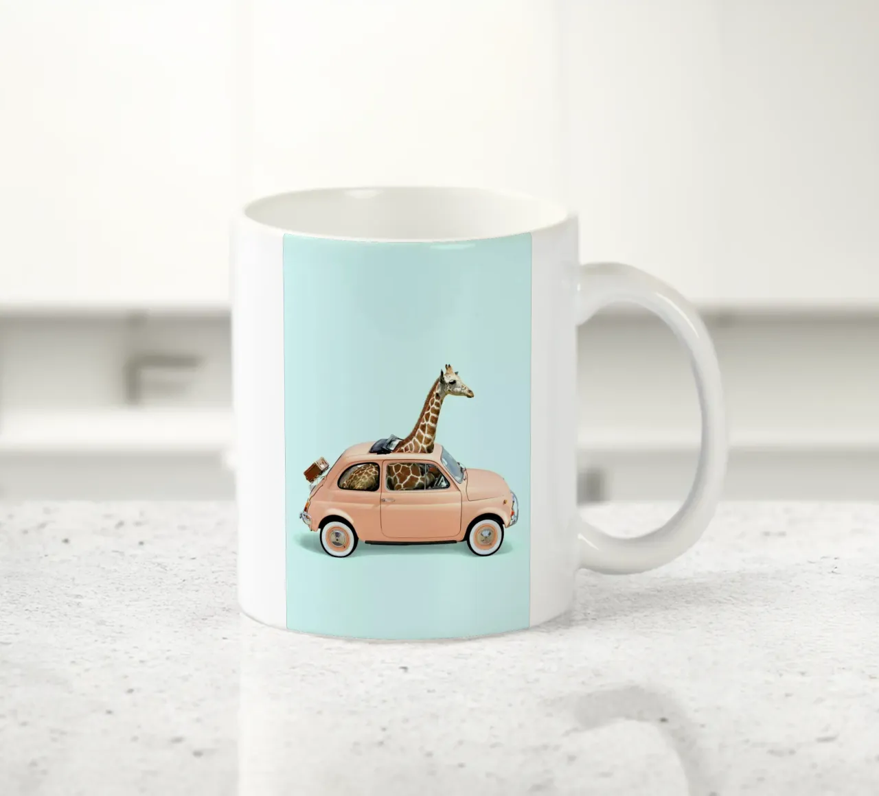 Giraffe Car tazza in ceramica da Paul Fuentes Design