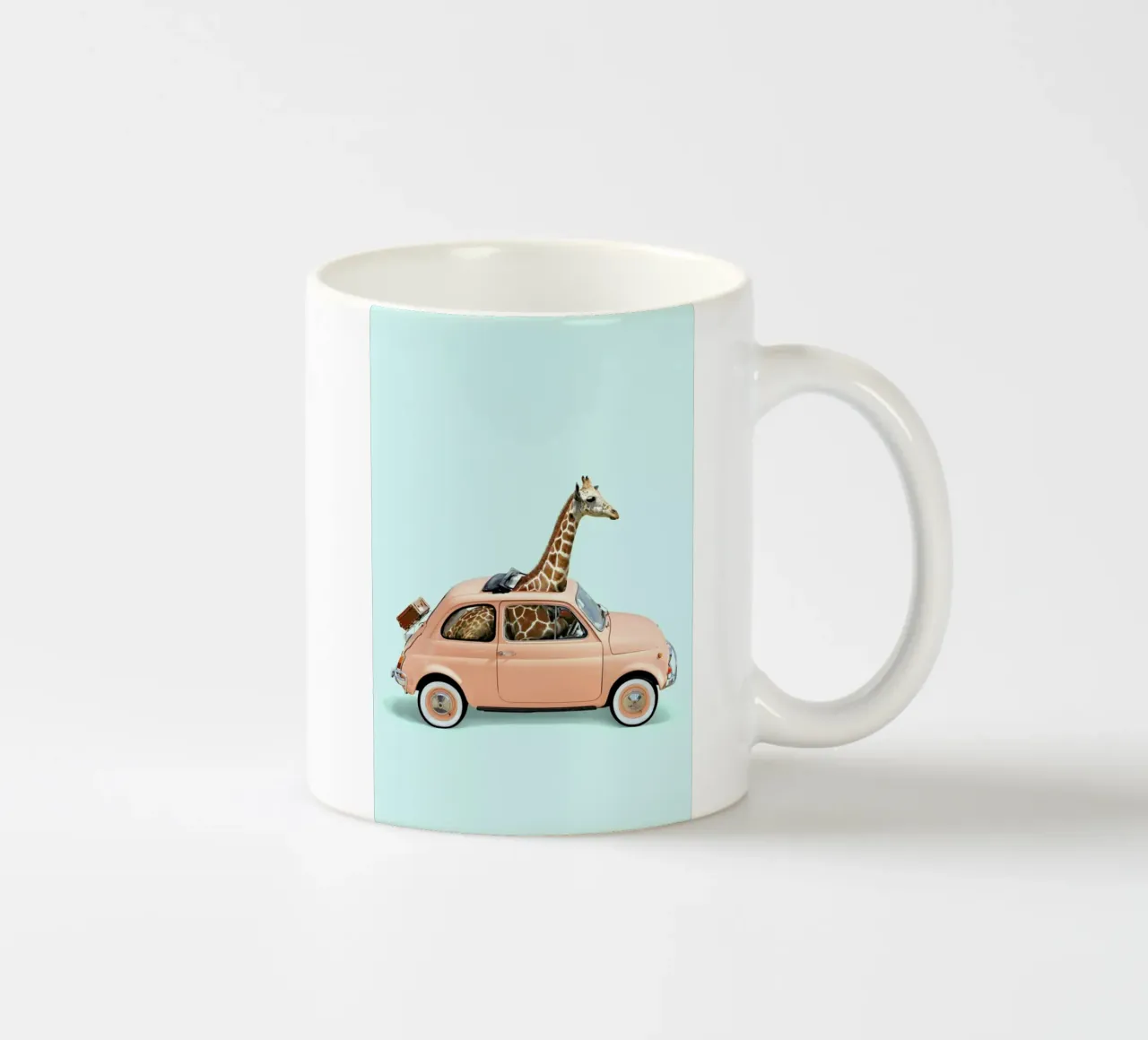 Giraffe Car tazza in ceramica da Paul Fuentes Design
