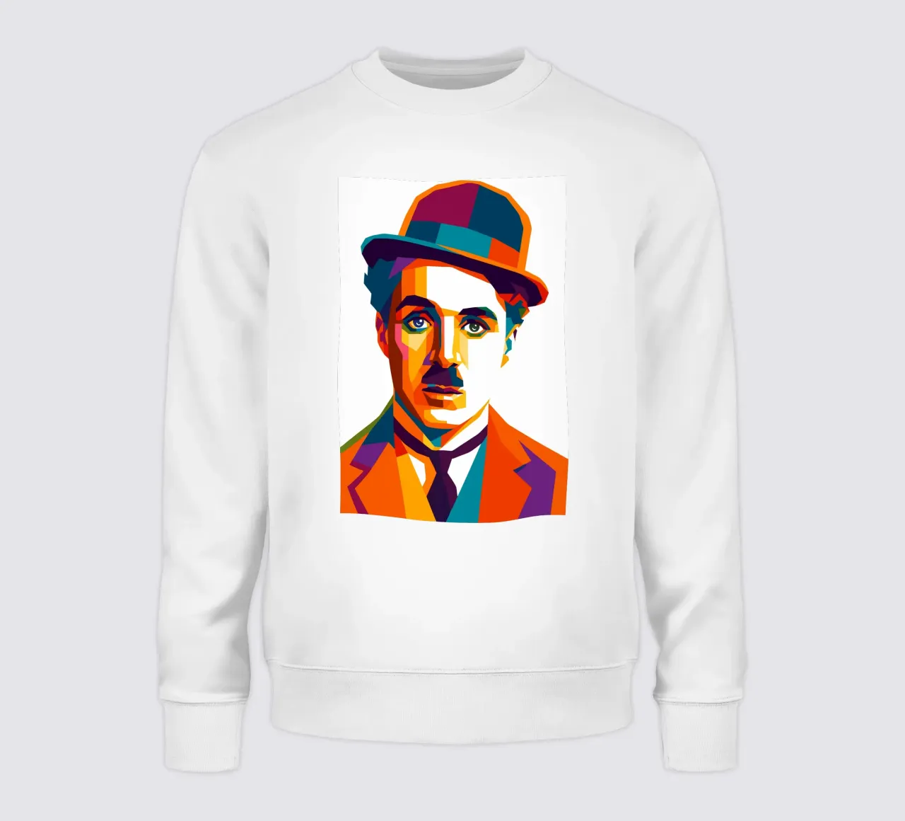 charli chaplin retro pop art wpap felpa da aiswa