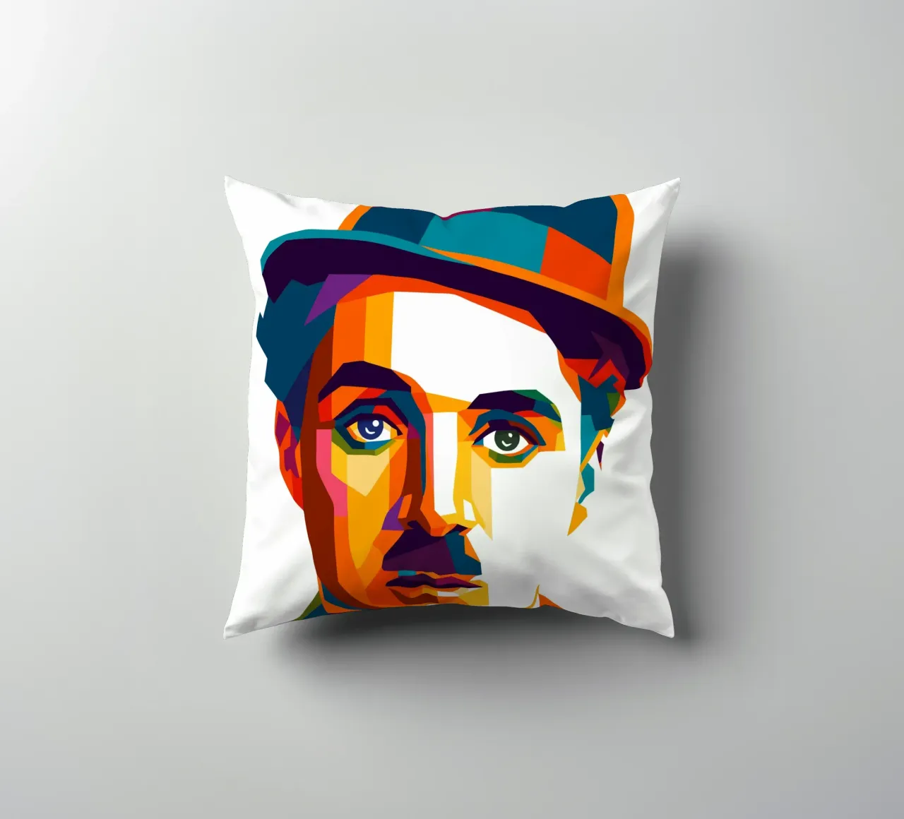 charli chaplin retro pop art wpap cuscino da aiswa
