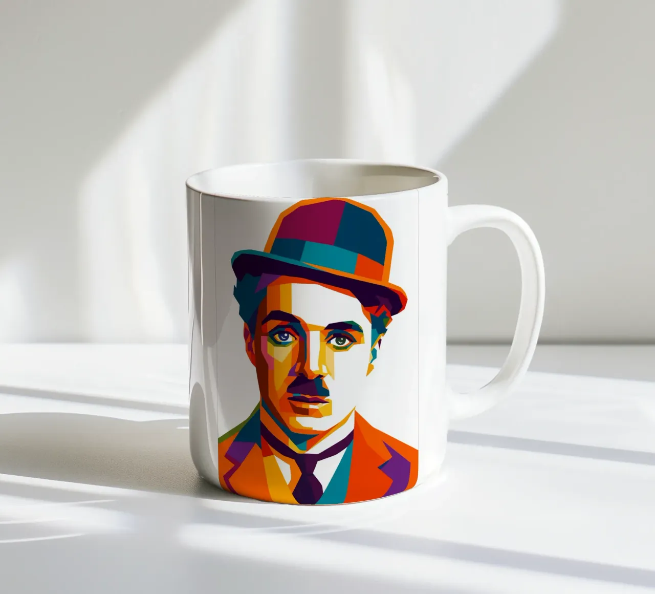 charli chaplin retro pop art wpap tazza in ceramica da aiswa