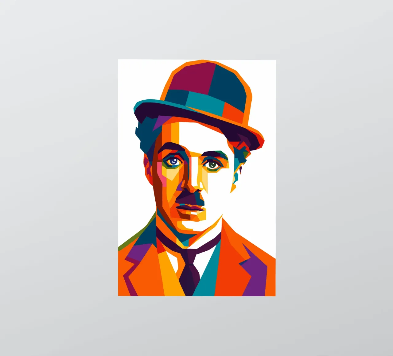 charli chaplin retro pop art wpap adesivo da aiswa