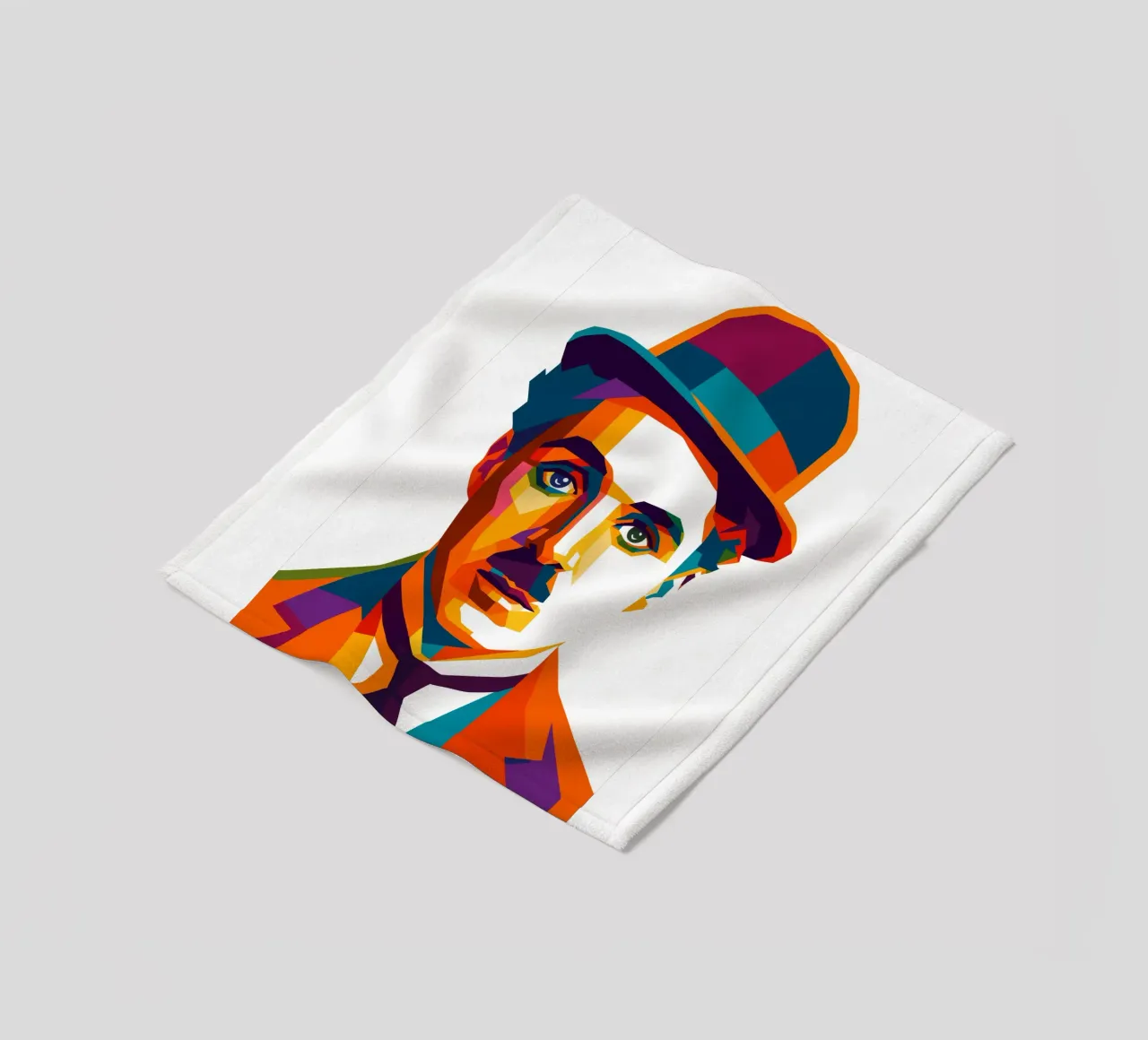 charli chaplin retro pop art wpap coperta in pile da aiswa