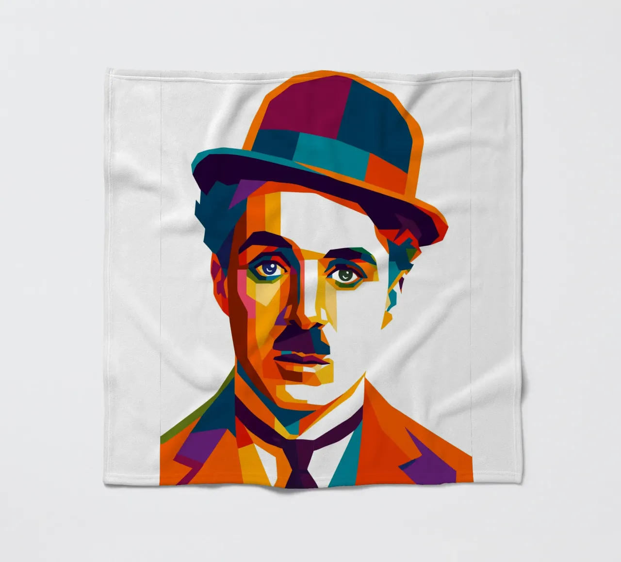 charli chaplin retro pop art wpap coperta in pile da aiswa