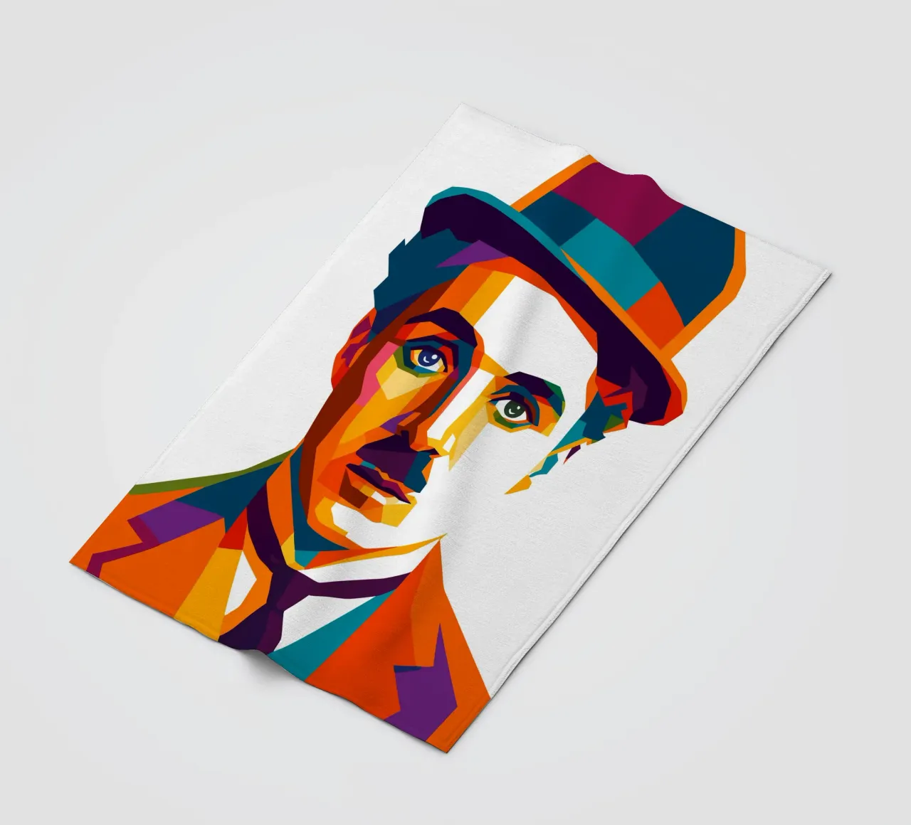 charli chaplin retro pop art wpap coperta in pile da aiswa