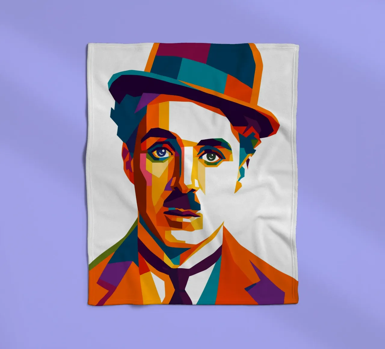 charli chaplin retro pop art wpap coperta in pile da aiswa