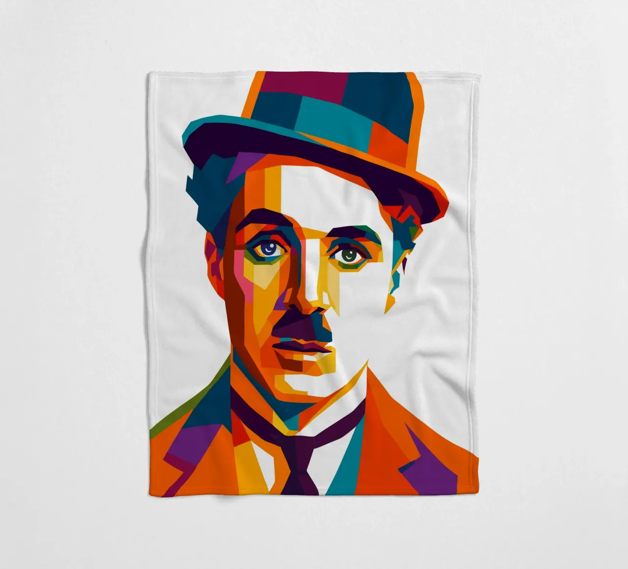 charli chaplin retro pop art wpap coperta in pile da aiswa