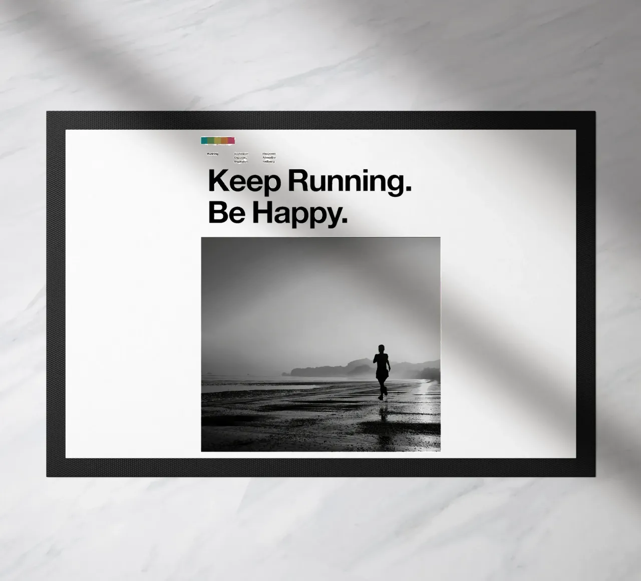 Poster Keep Running Be Happy zerbino da Classicprint