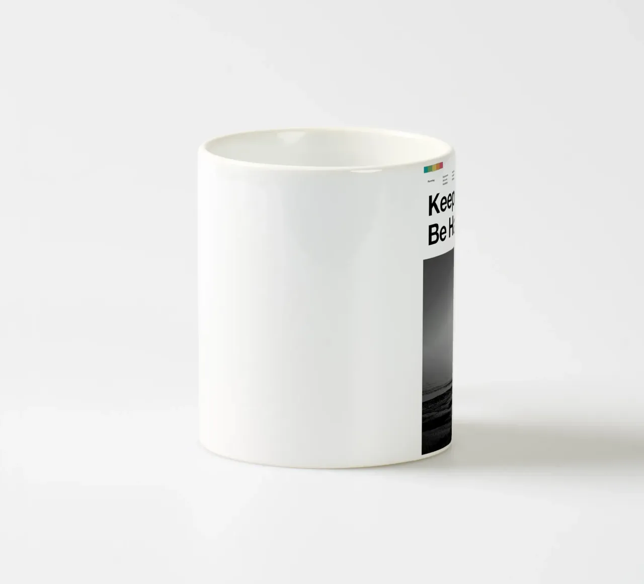 Poster Keep Running Be Happy tazza in ceramica da Classicprint