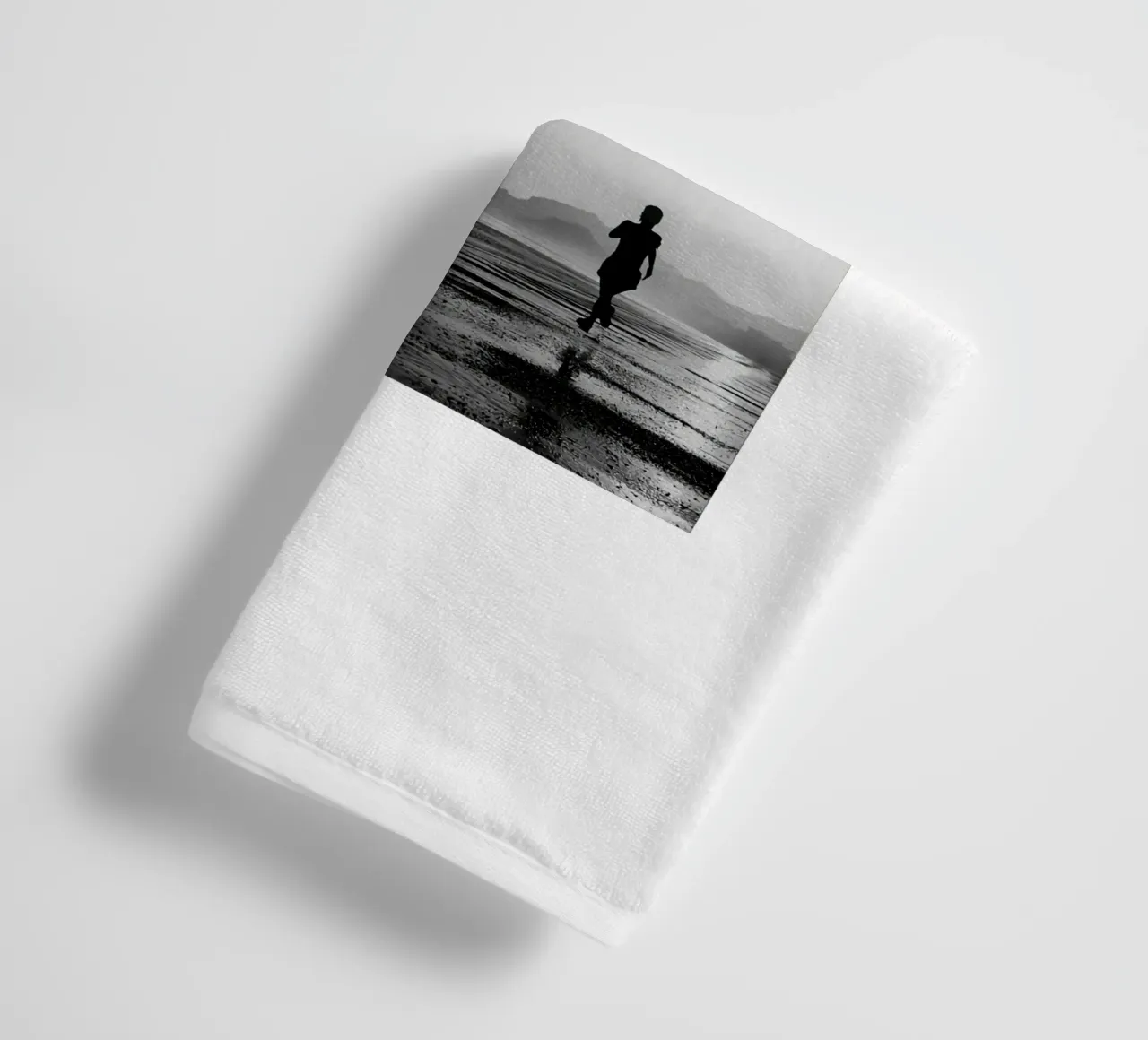 Poster Keep Running Be Happy asciugamano da bagno da Classicprint