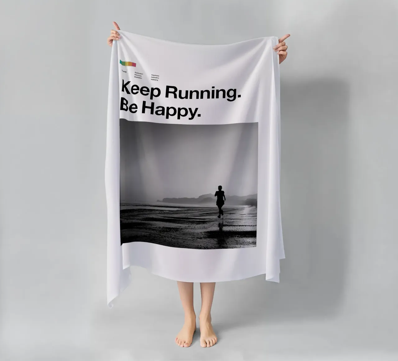 Poster Keep Running Be Happy telo mare da Classicprint