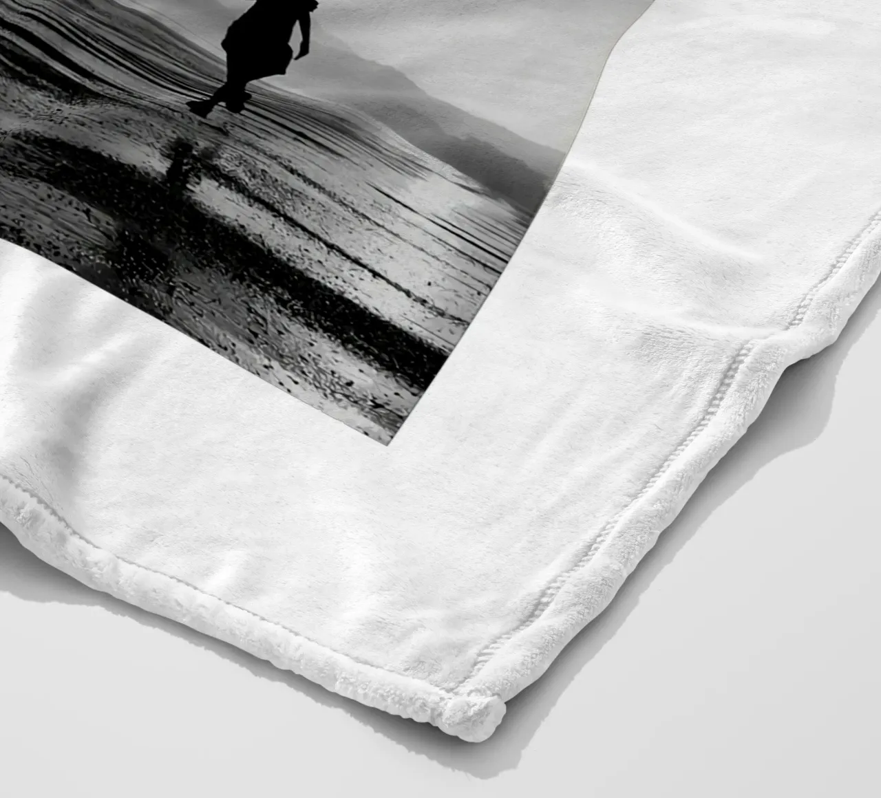 Poster Keep Running Be Happy coperta in pile da Classicprint
