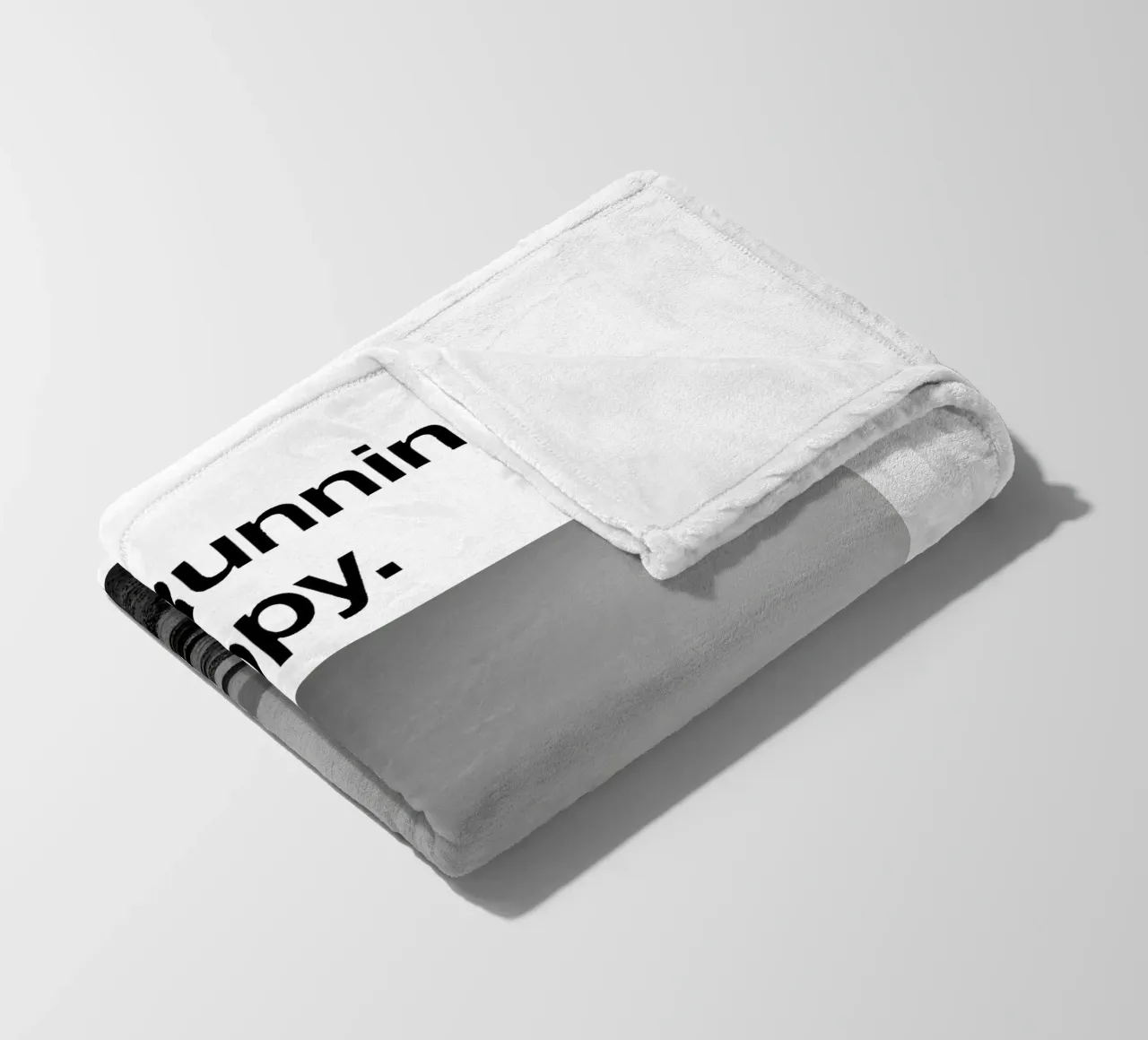 Poster Keep Running Be Happy coperta in pile da Classicprint
