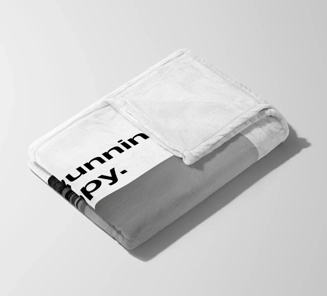 Poster Keep Running Be Happy coperta in pile da Classicprint