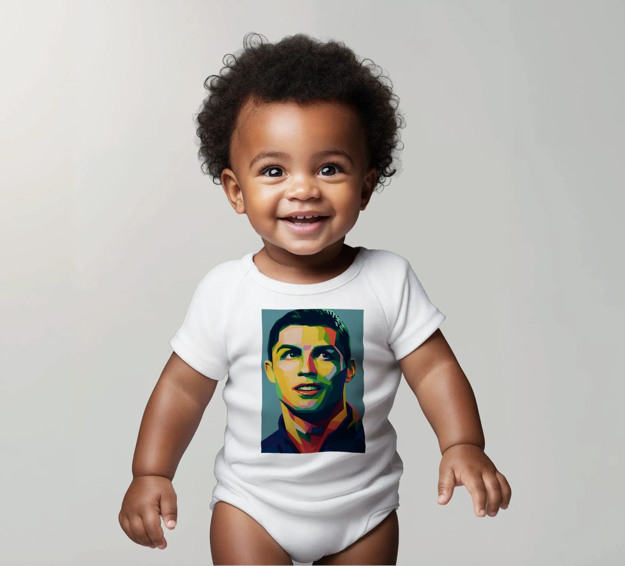 christiano ronaldo retro pop kunst wpap Kurzarm Babybody von aiswa