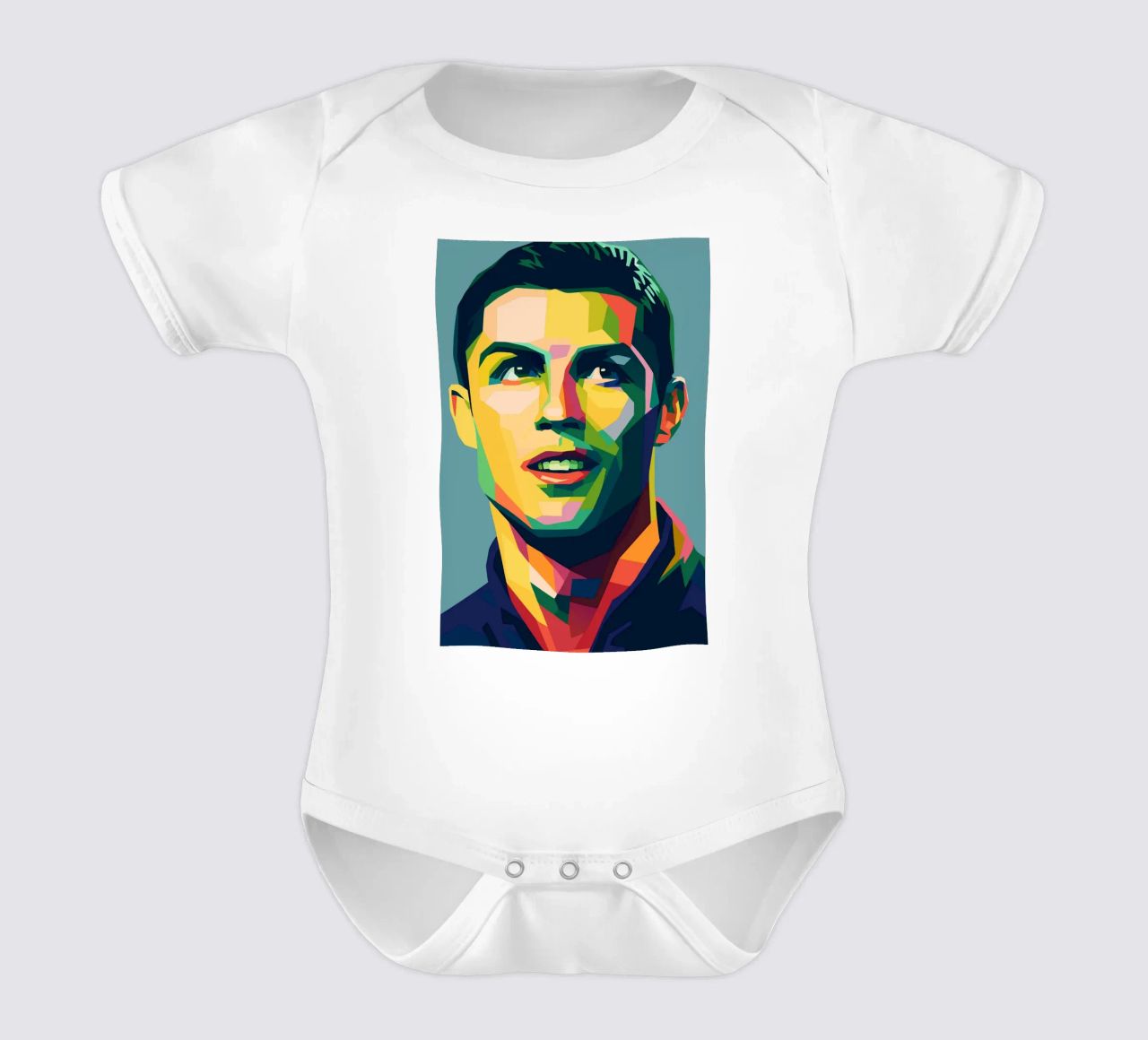 christiano ronaldo retro pop kunst wpap Kurzarm Babybody von aiswa
