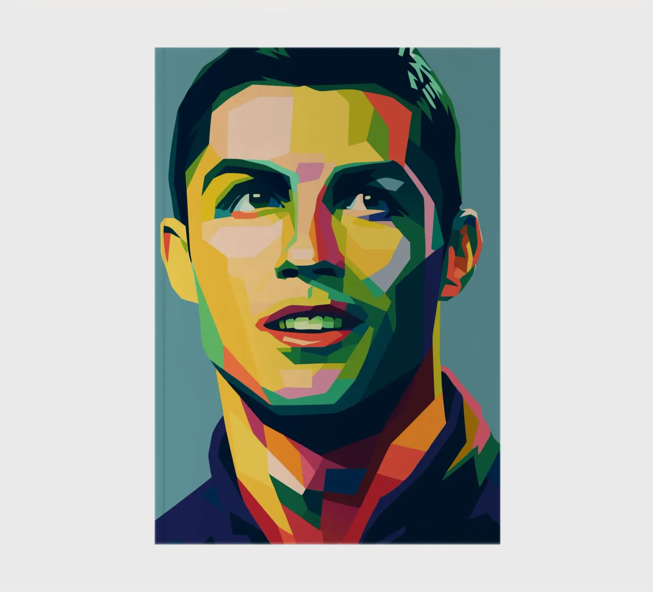 christiano ronaldo retro pop art wpap notebook by aiswa