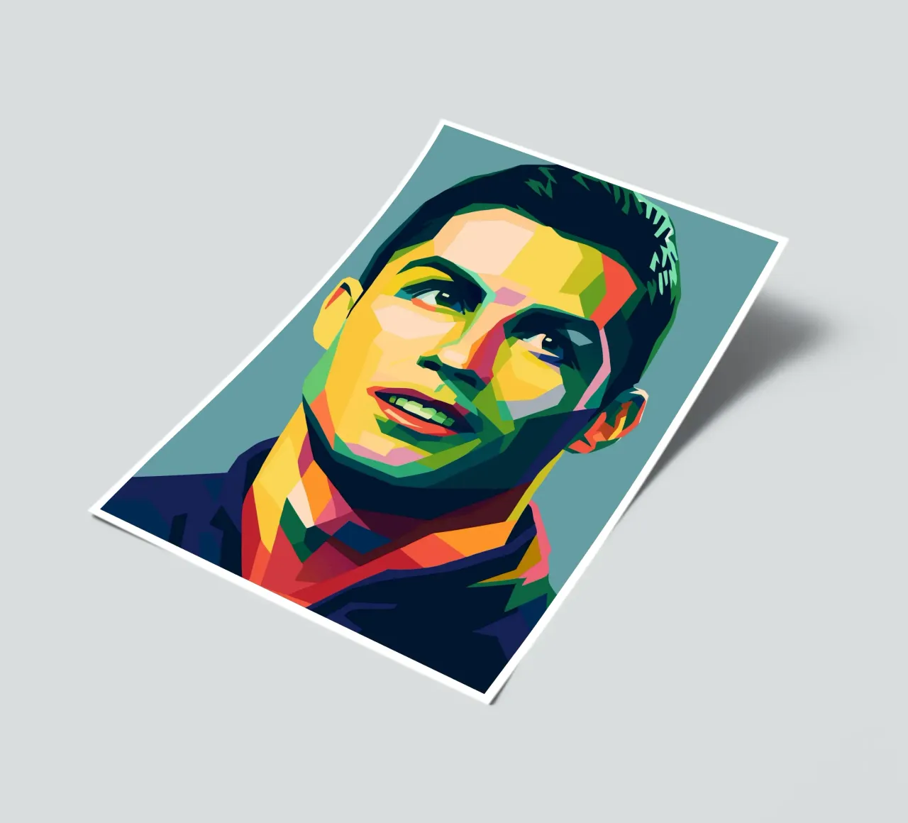 christiano ronaldo retro pop art wpap foglio adesivo da aiswa