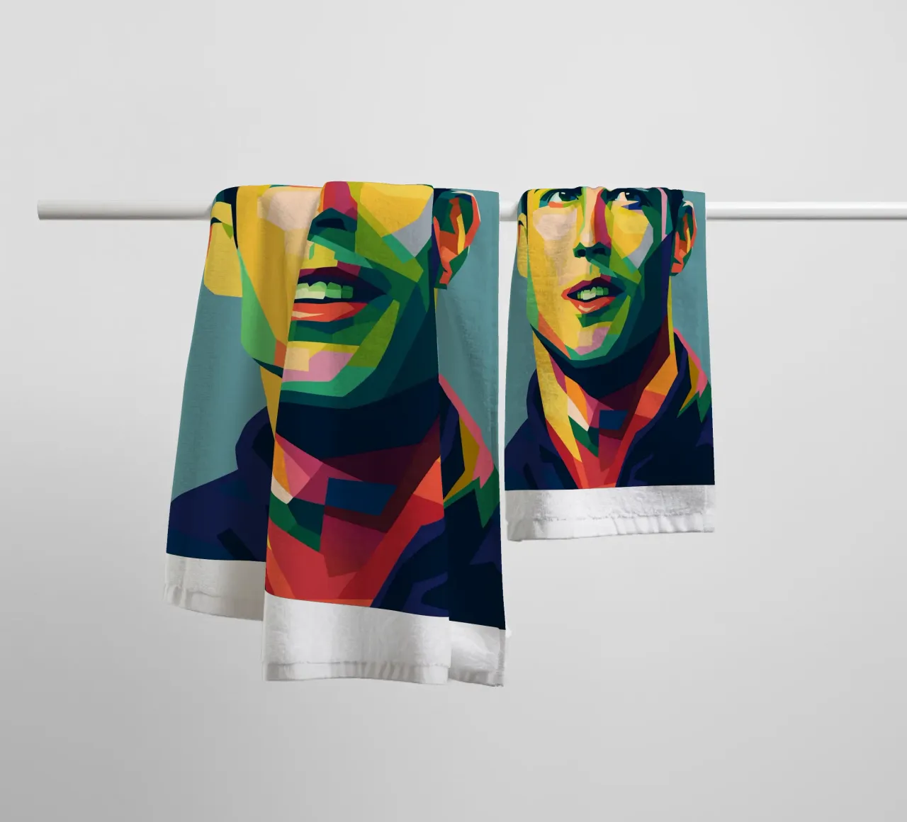 christiano ronaldo retro pop art wpap serviette de bain de aiswa