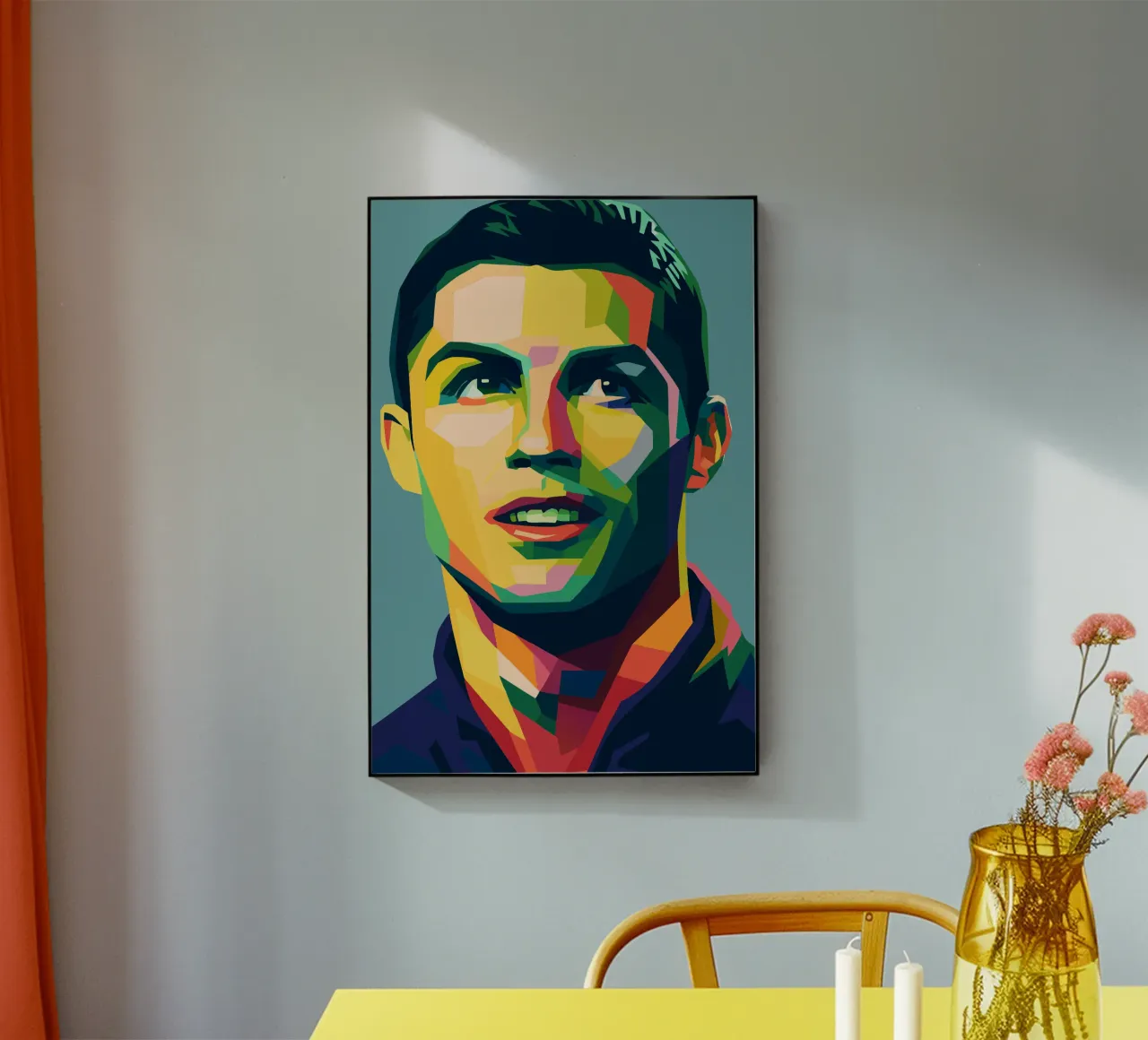 christiano ronaldo retro pop art wpap metacrilato de aiswa