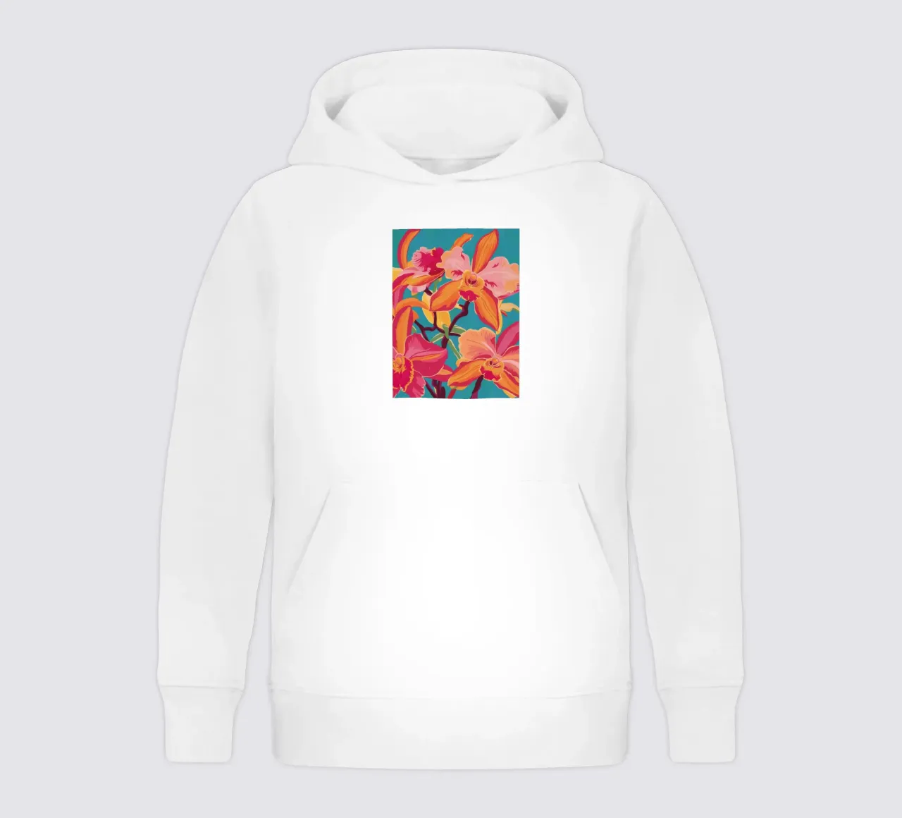 Orchid Jungle Blaze kids hoodie by Paez Harmony
