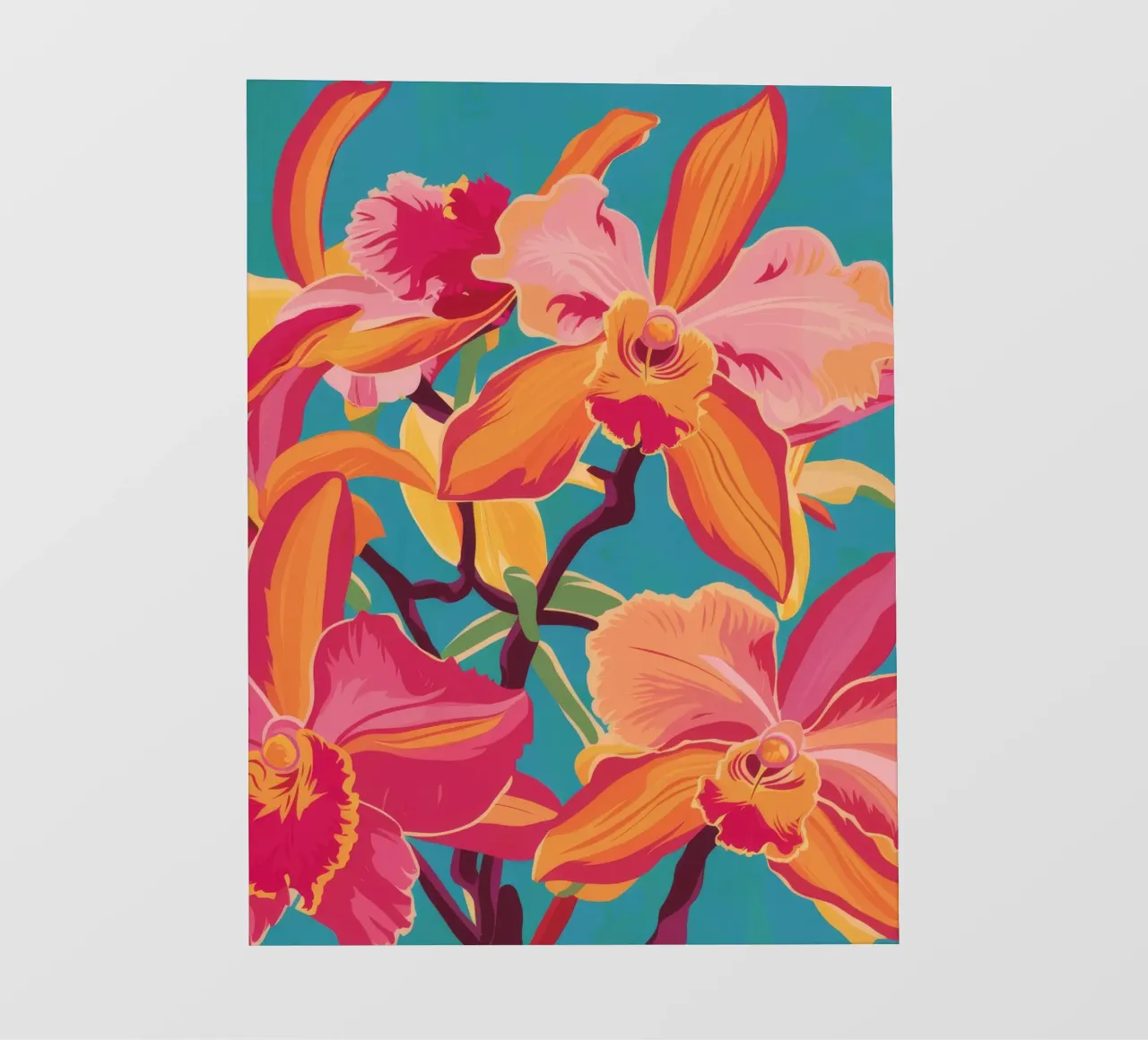 Orchidea Jungle Blaze pellicola backlit da Paez Harmony