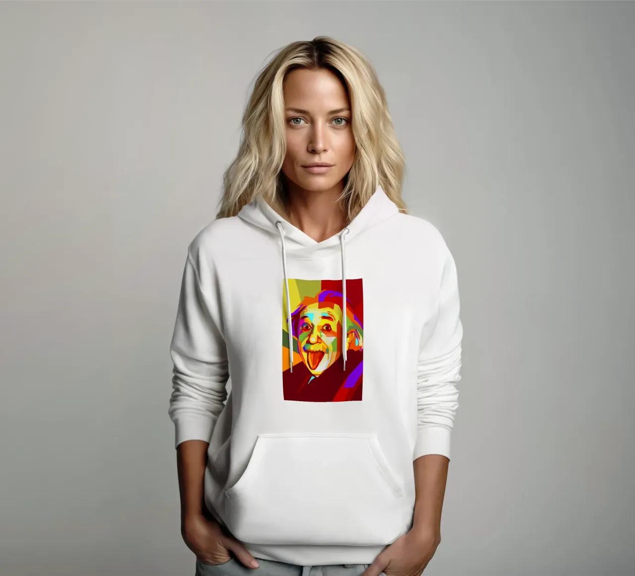 einstein retro pop art wpap felpa con cappuccio da aiswa