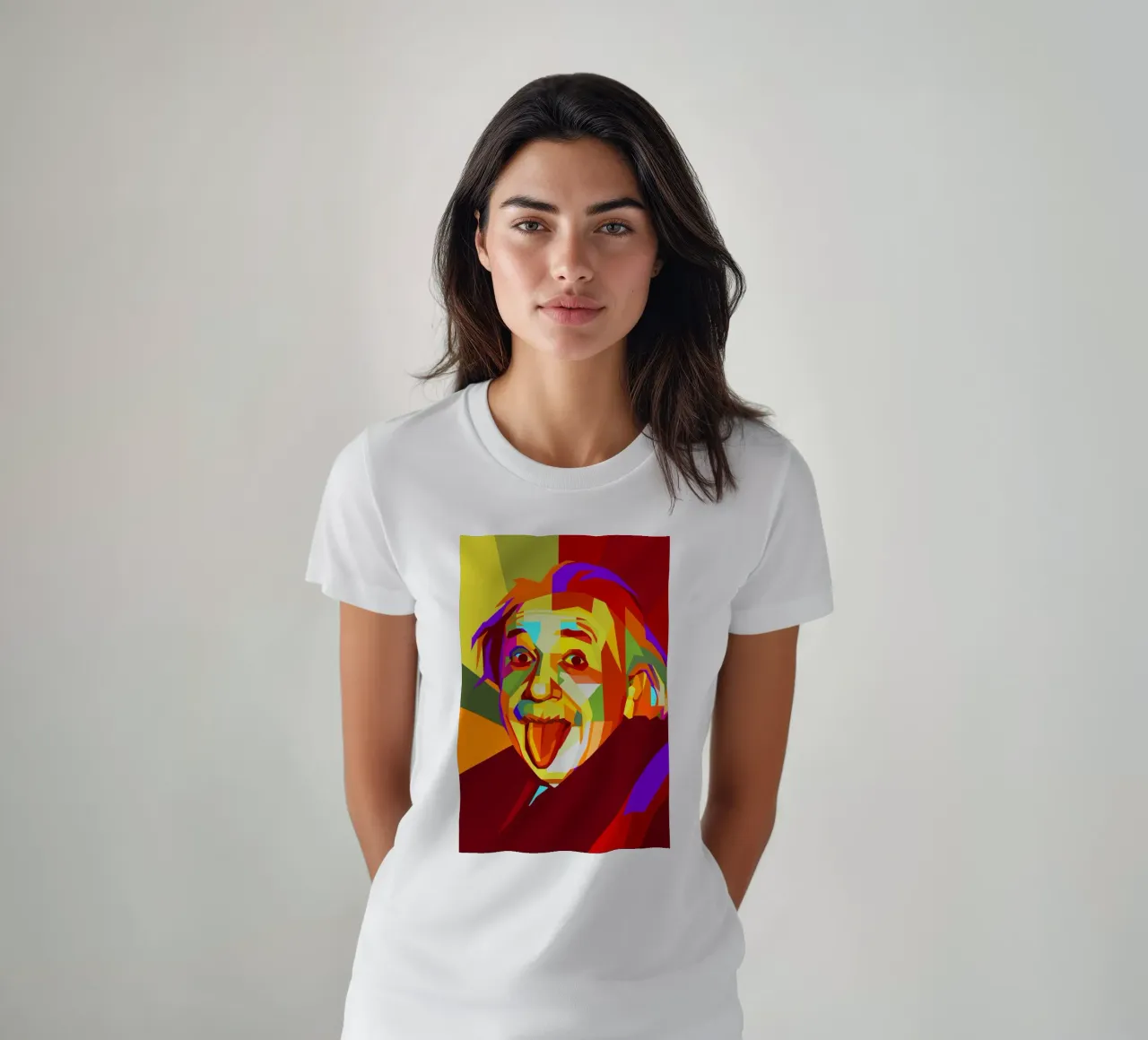 einstein retro pop art wpap t-shirt da aiswa