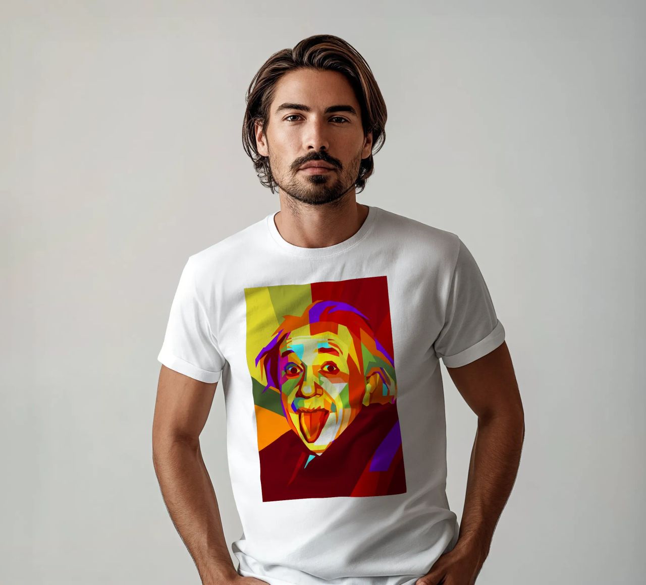 einstein retro pop art wpap t-shirt da aiswa