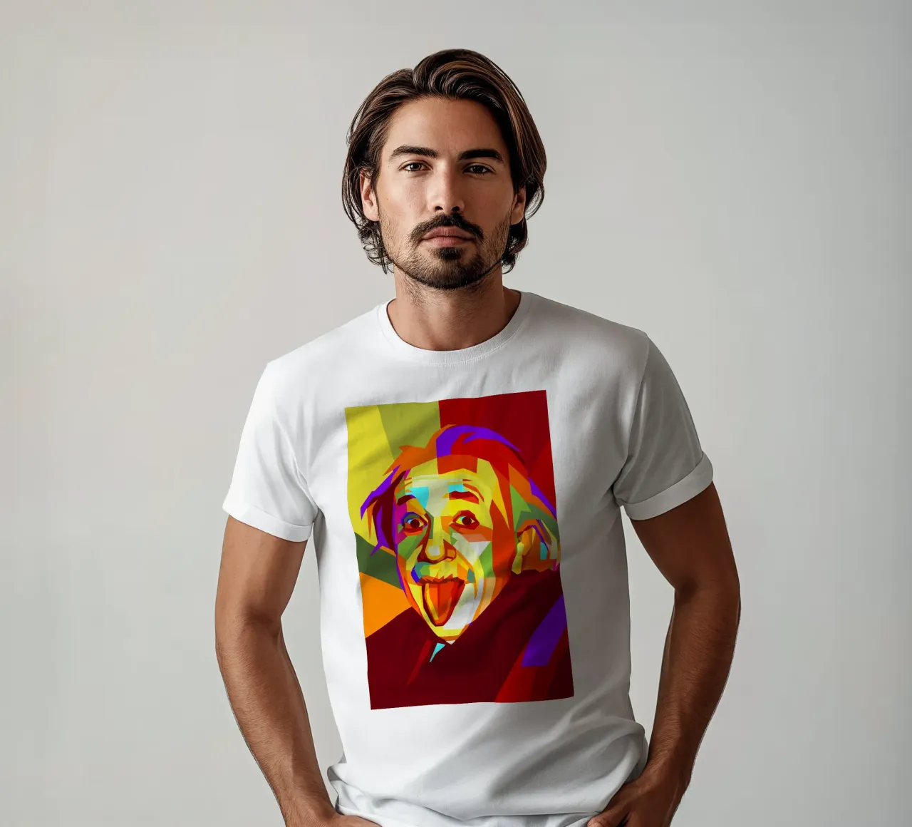 einstein retro pop art wpap t-shirt da aiswa