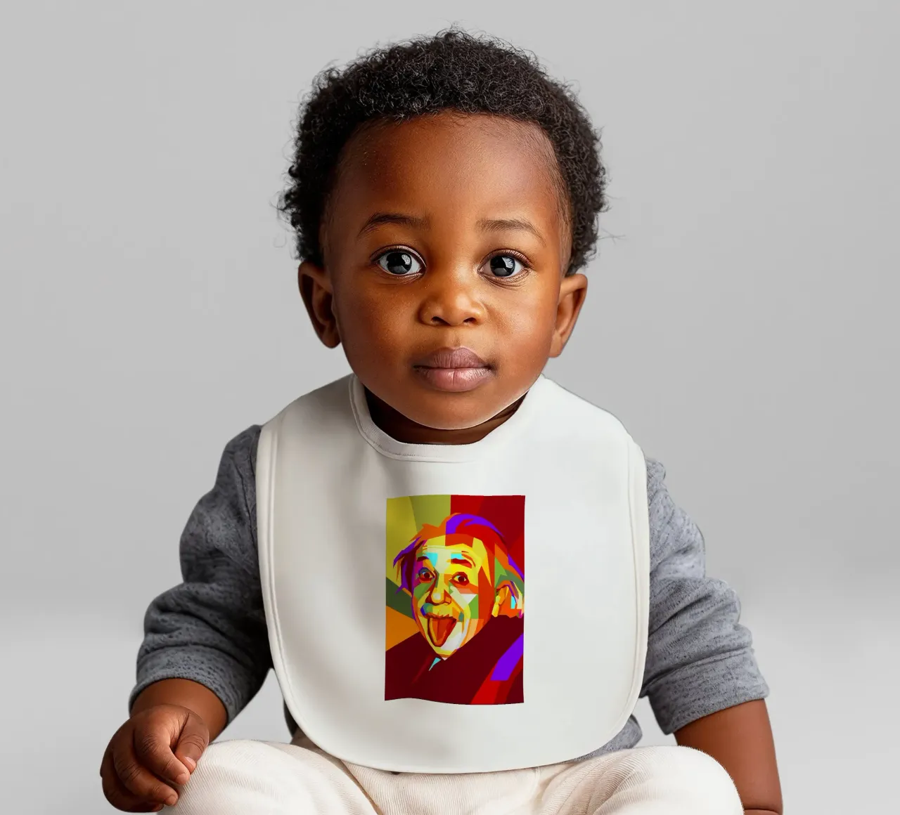 einstein retro pop art wpap bavaglino da aiswa