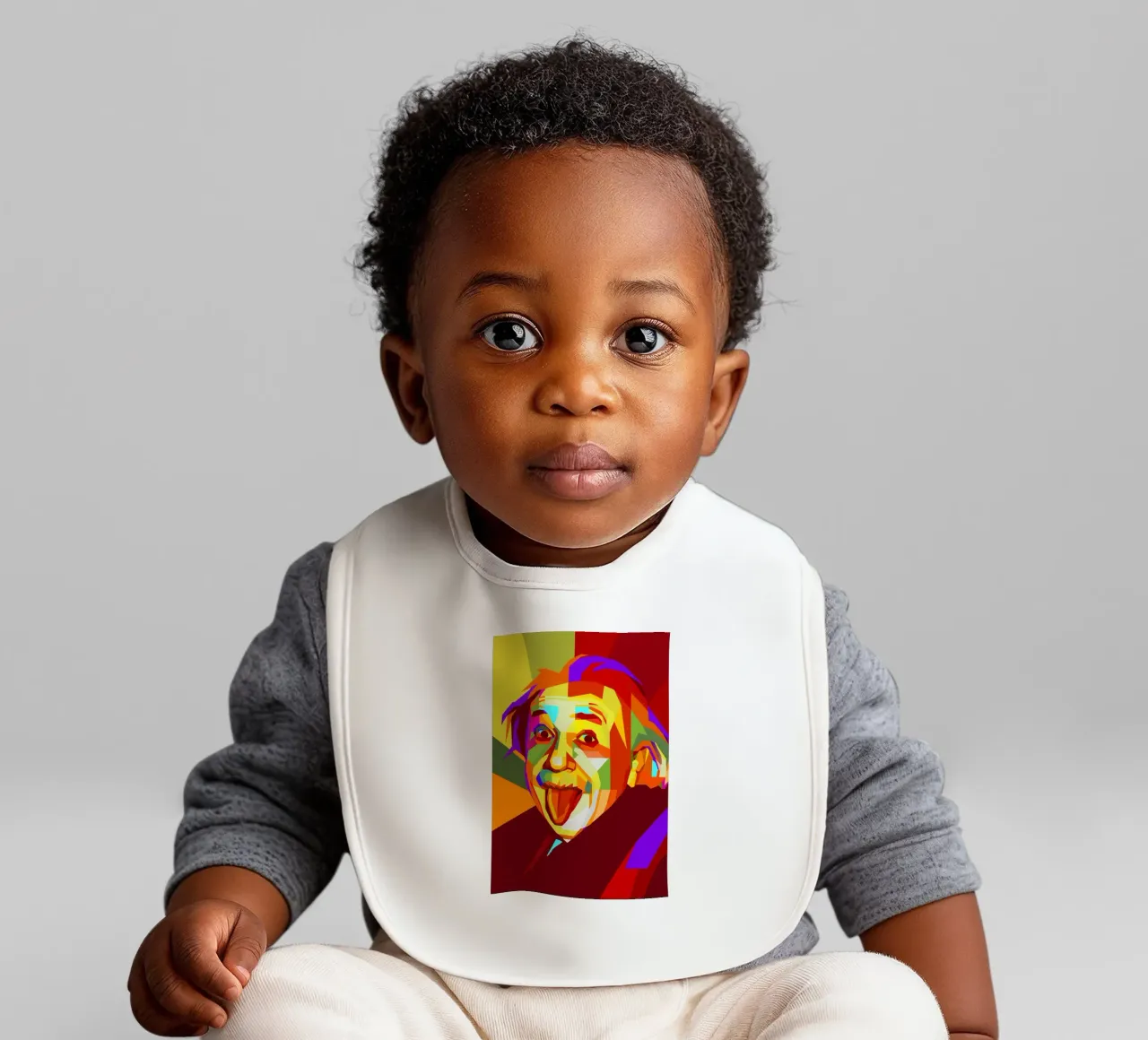 einstein retro pop kunst wpap Babylätzchen von aiswa