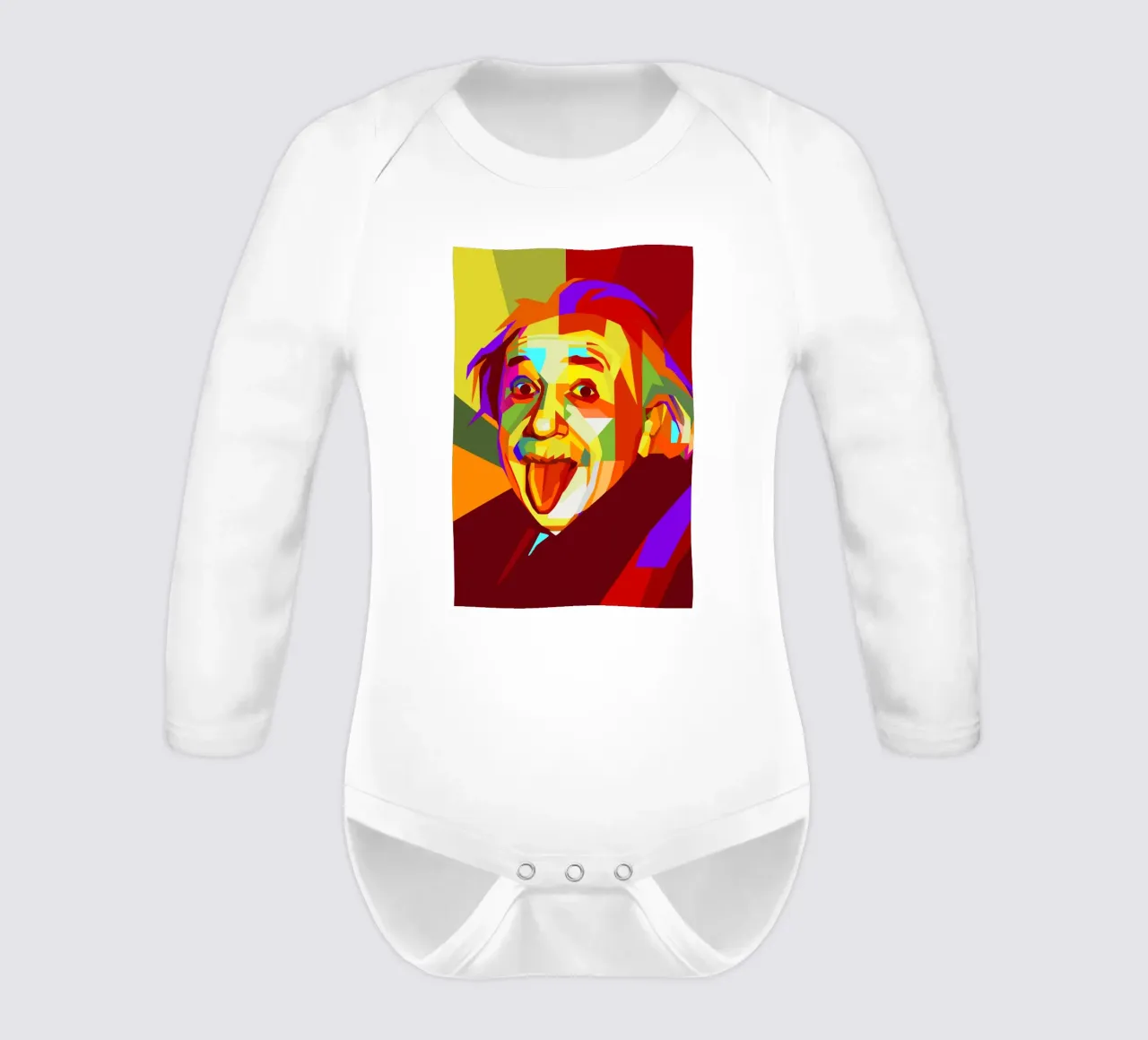 einstein retro pop art wpap body neonato maniche lunghe da aiswa