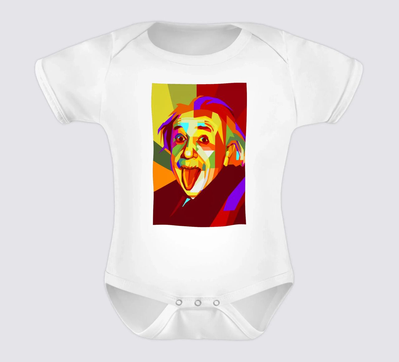 einstein retro pop art wpap body neonato maniche corte da aiswa