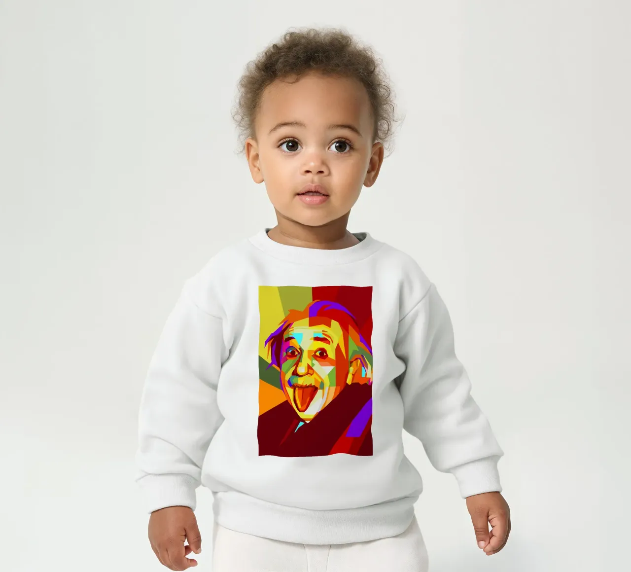 einstein retro pop art wpap felpa neonato da aiswa