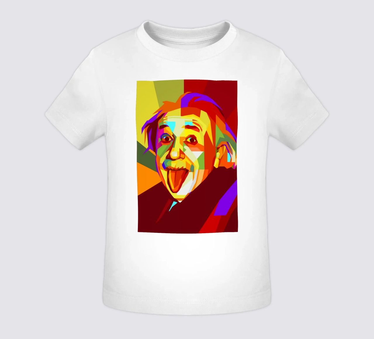 einstein retro pop art wpap maglietta neonato da aiswa