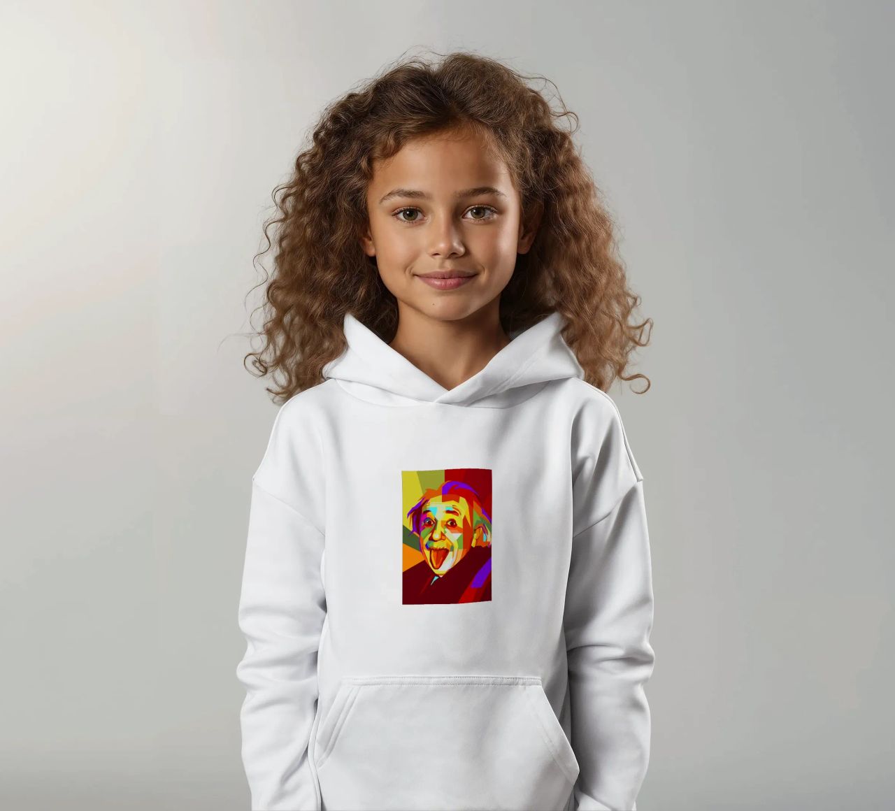 einstein retro pop art wpap felpa bambino con cappuccio da aiswa
