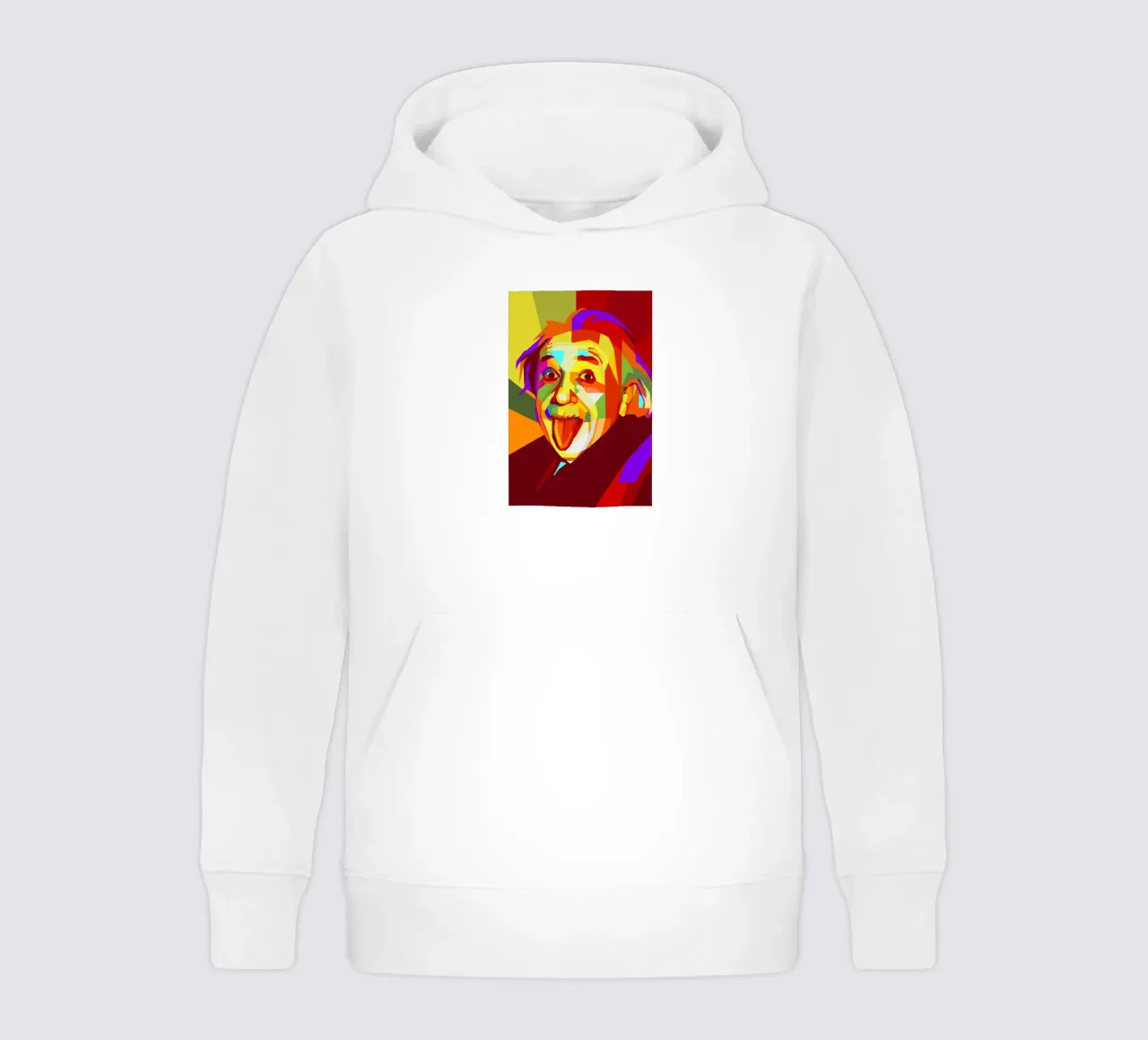 einstein retro pop art wpap felpa bambino con cappuccio da aiswa