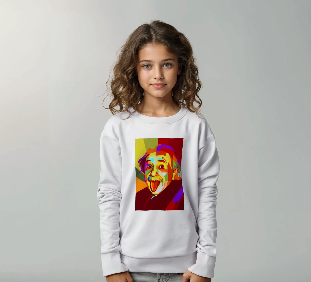 einstein retro pop art wpap felpa bambino da aiswa