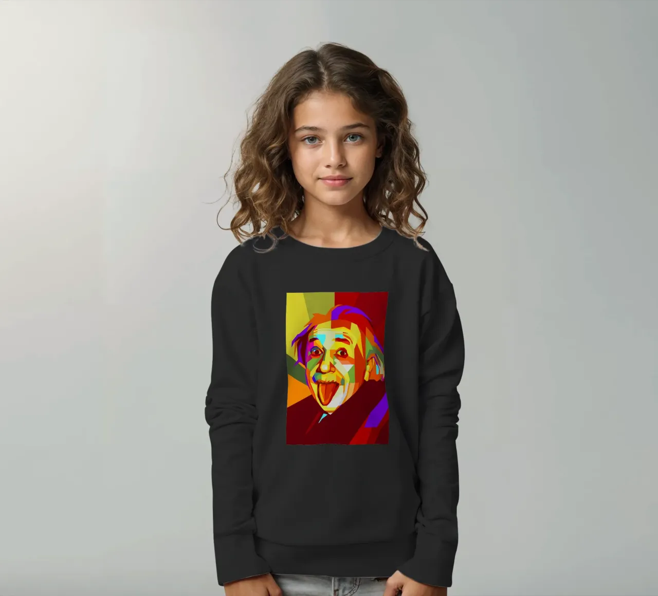 einstein retro pop art wpap felpa bambino da aiswa