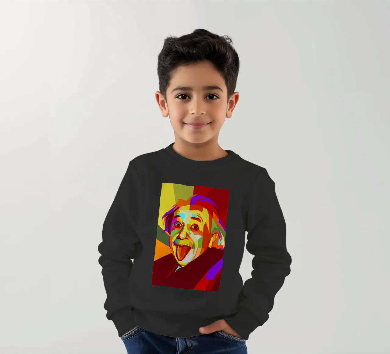 einstein retro pop art wpap felpa bambino da aiswa