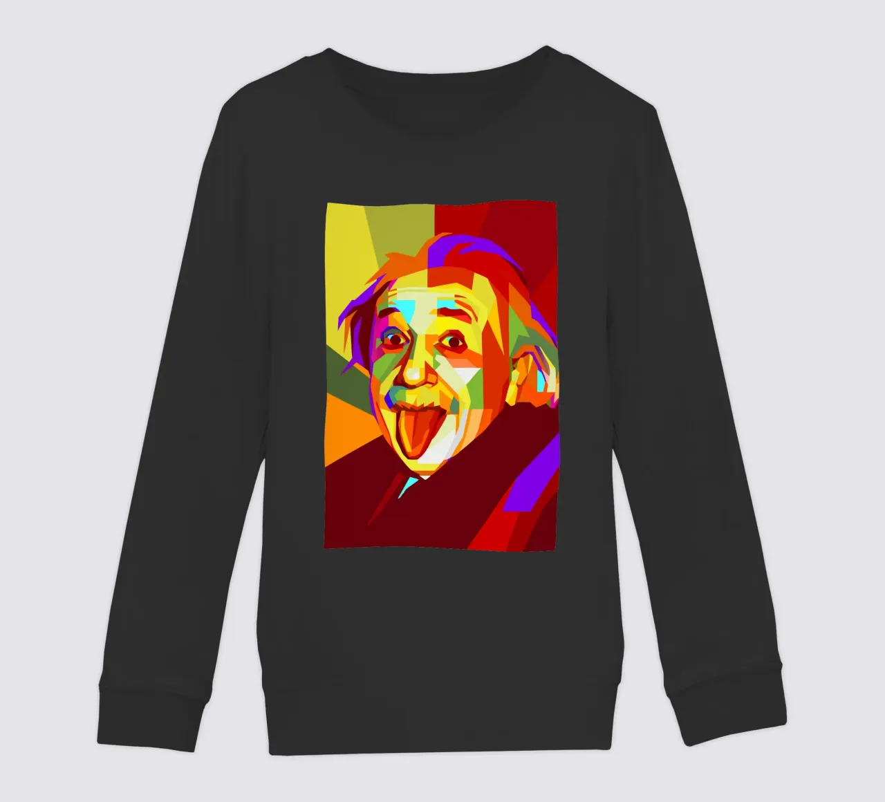 einstein retro pop art wpap felpa bambino da aiswa