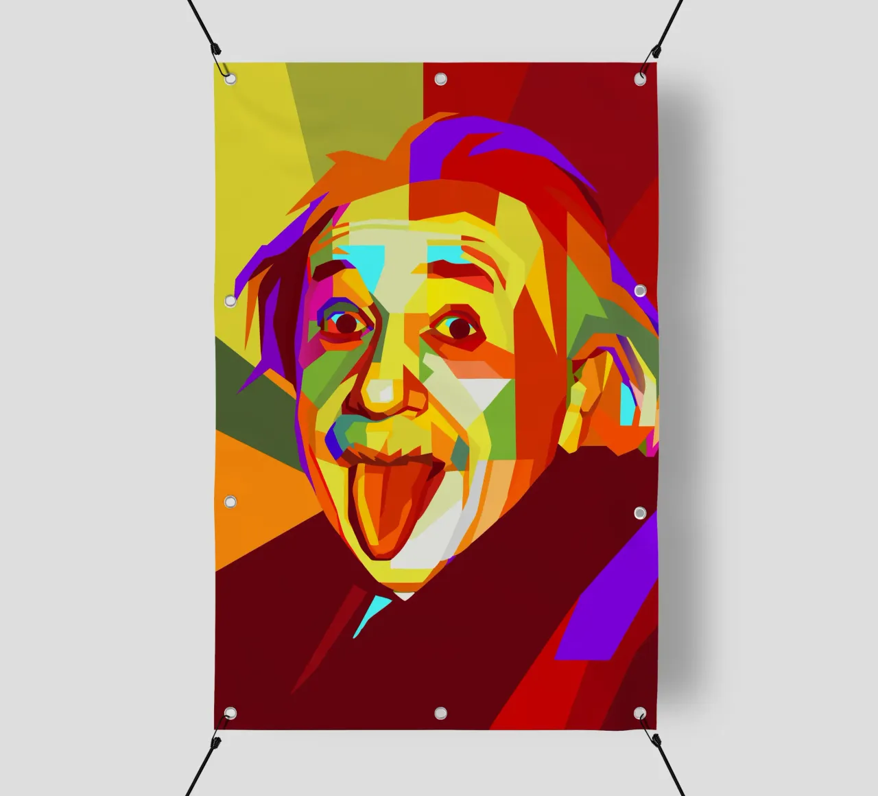 einstein retro pop kunst wpap PVC Plane von aiswa