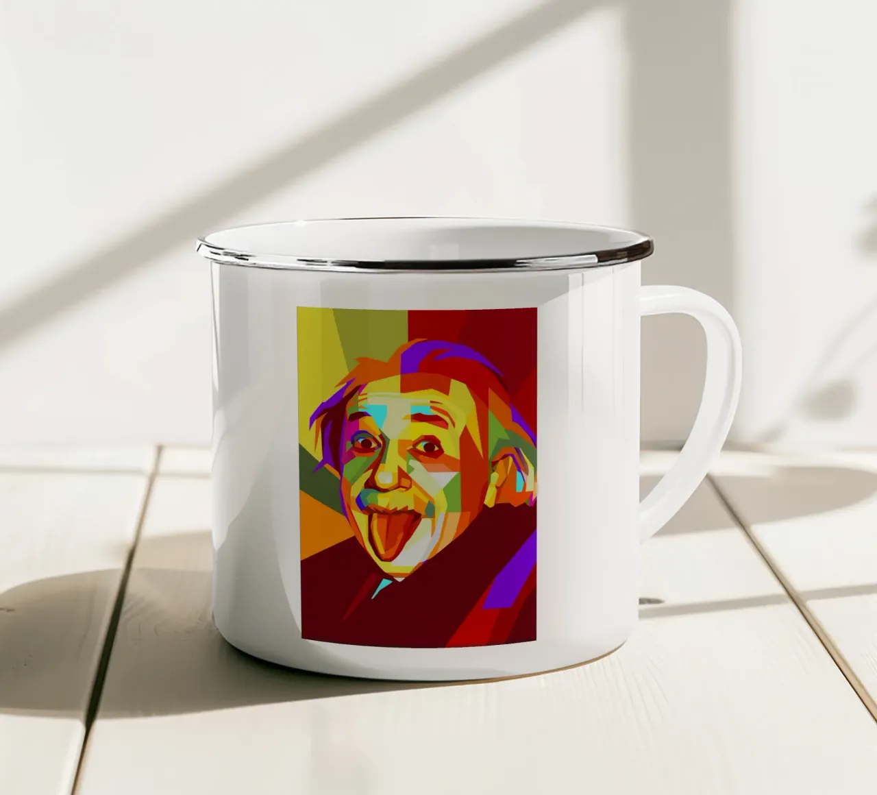 einstein retro pop kunst wpap Emaille Tasse von aiswa