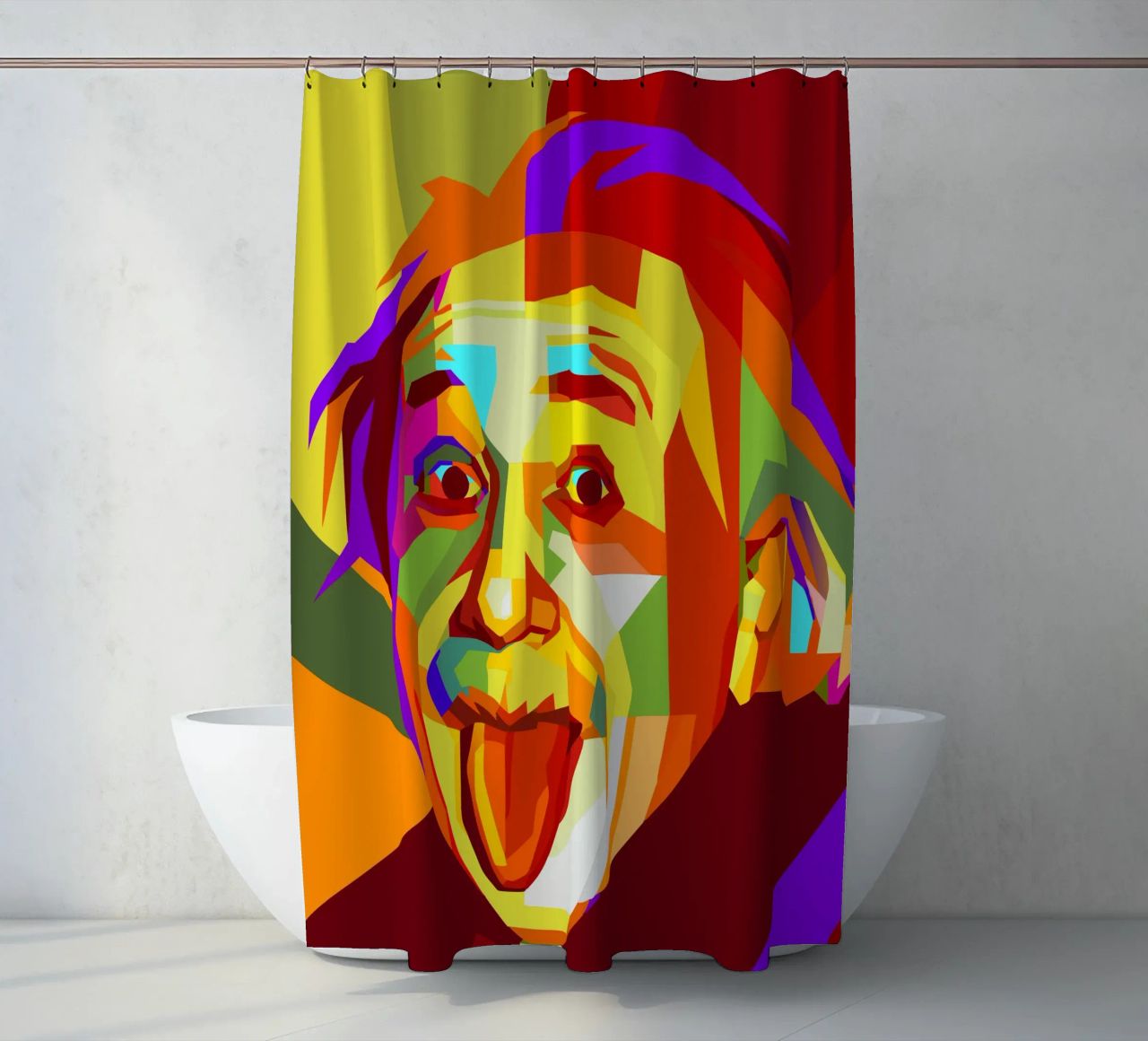 einstein retro pop art wpap tenda da doccia da aiswa