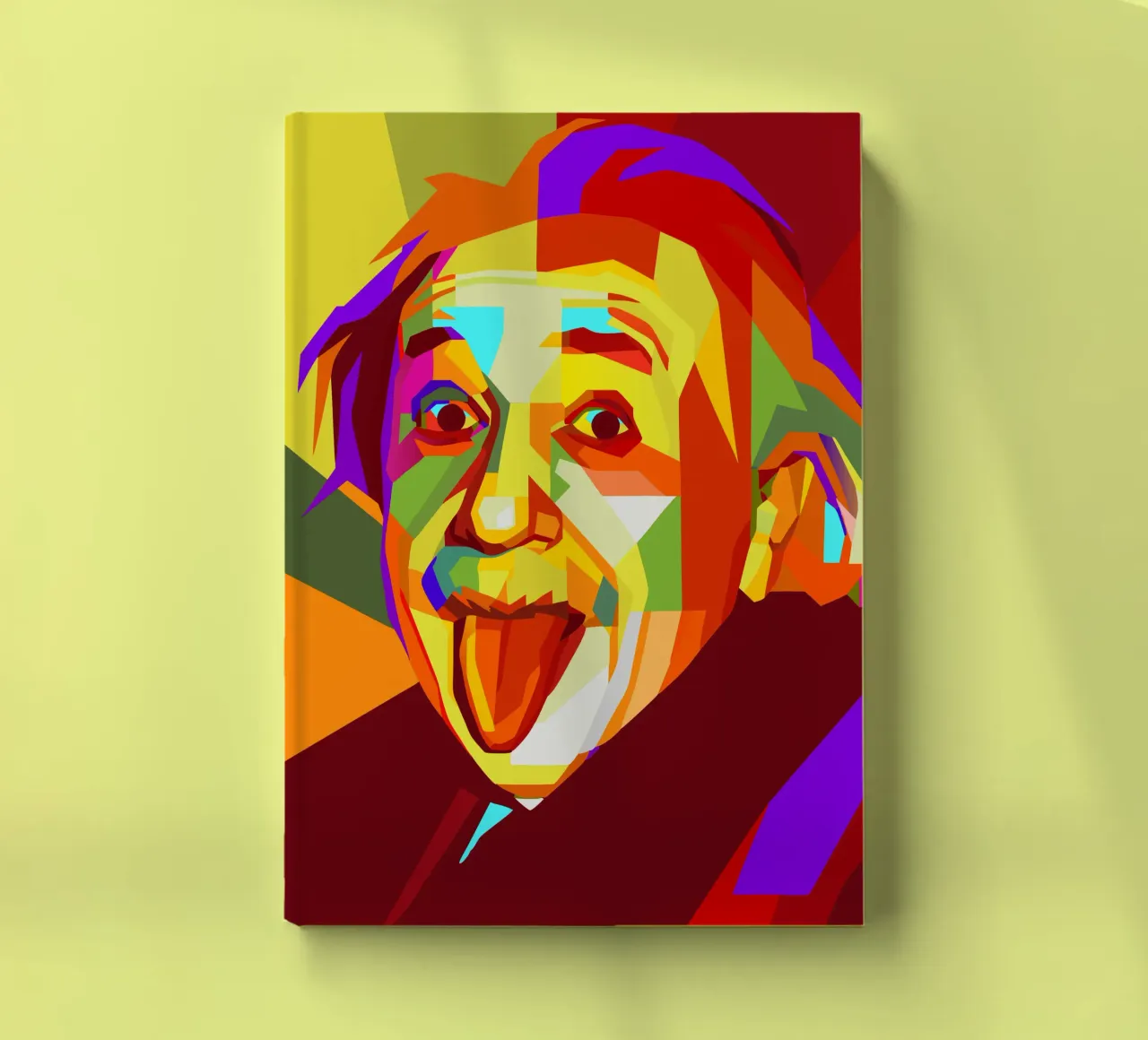 einstein retro pop art wpap notebook by aiswa