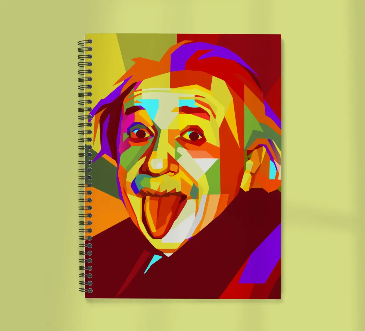 einstein retro pop art wpap spiral notebook by aiswa