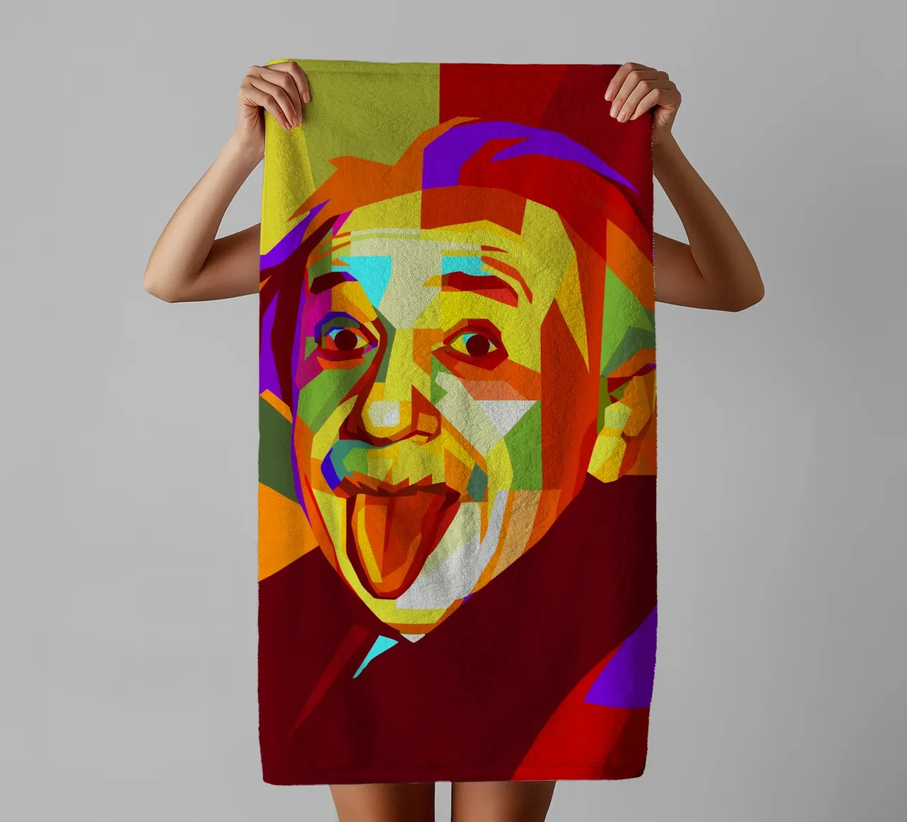 einstein retro pop art wpap asciugamano da bagno da aiswa