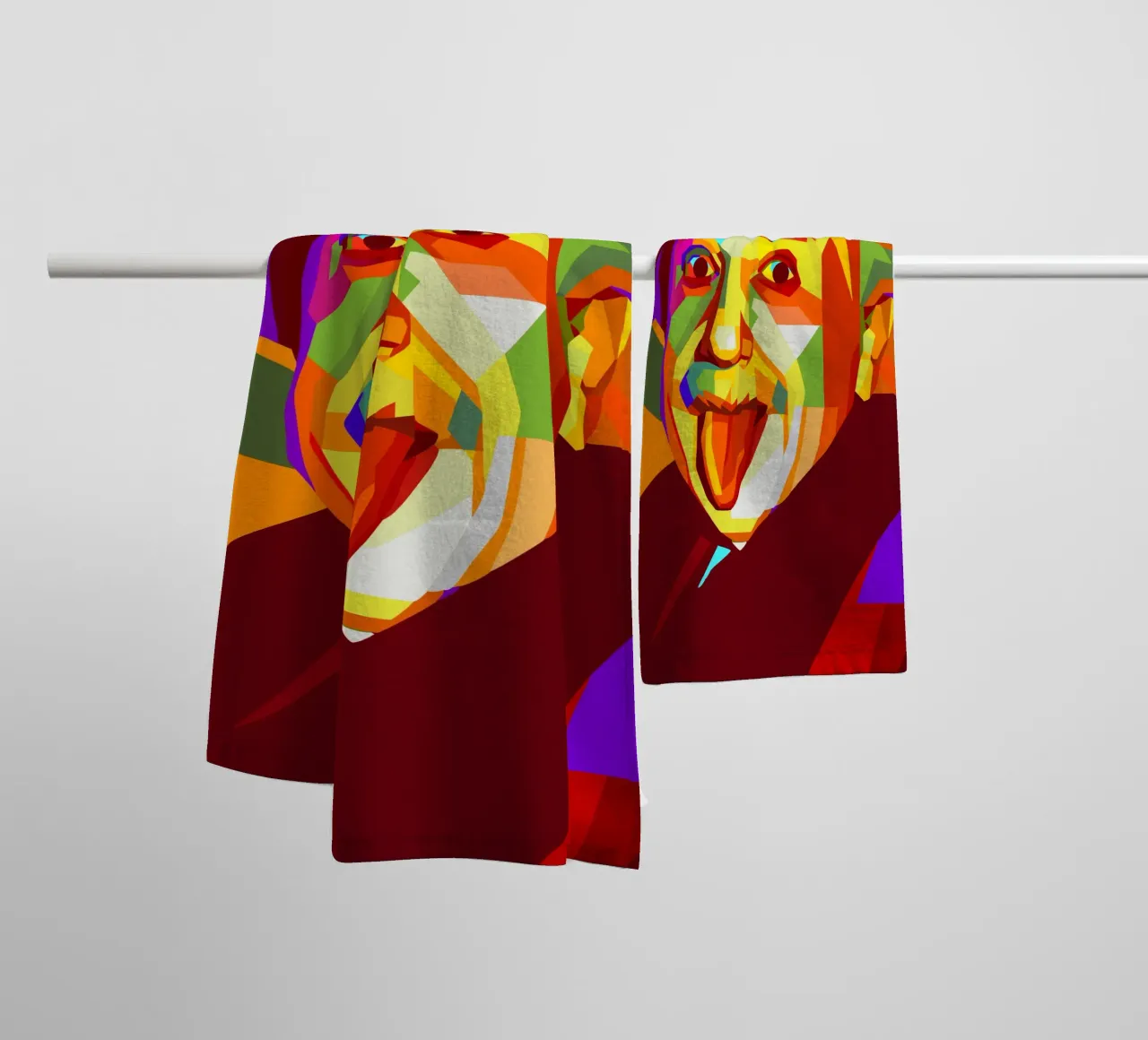 einstein retro pop art wpap asciugamano da bagno da aiswa